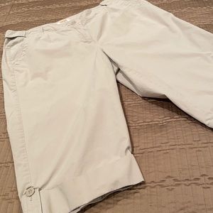 Talbots long shorts, light tan, cotton blend, 16 W